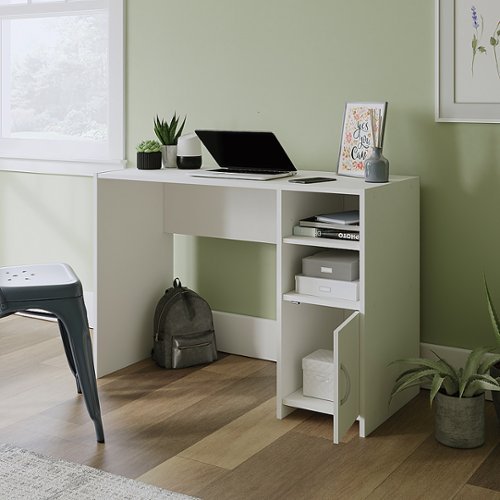 Sauder - Beginnings Computer Desk w/ Shelf - Soft White