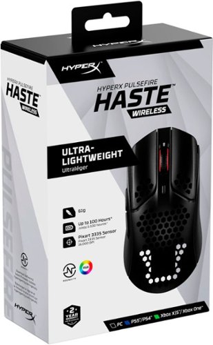 HyperX Pulsefire Haste Lightweight Wireless Optical Gaming Mouse - Wireless - Black WORLDWIDE DELIVERY