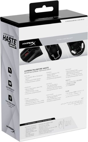 HyperX Pulsefire Haste Lightweight Wireless Optical Gaming Mouse - Wireless - Black GLOBAL SHIPPING