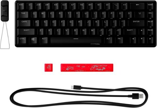 HyperX Alloy Origins 65% Compact Wired Mechanical Red Linear Switch Gaming Keyboard with RGB Lighting - Black BUY IN SAUDI ARABIA