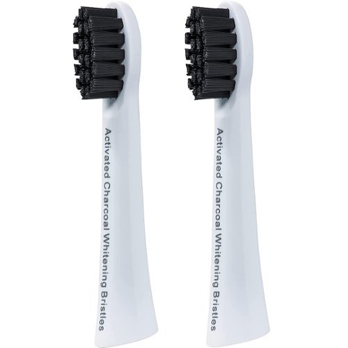 AquaSonic - Activated Charcoal Pulse Replacement Brush Heads (2-Pack) - White-Left_Standard 