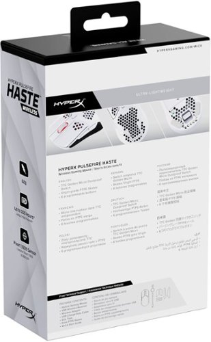 HyperX Pulsefire Haste Lightweight Wireless Optical Gaming Mouse - Wireless - White BUY IN DUBAI