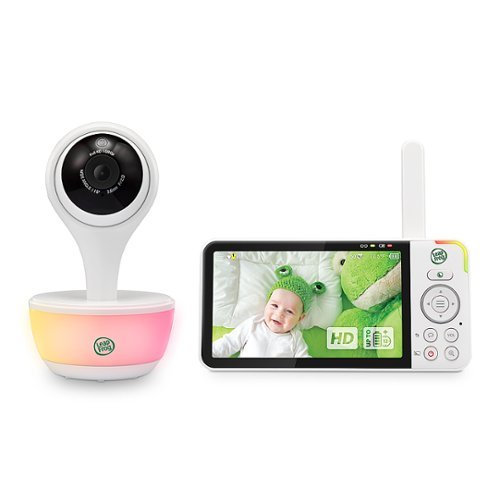 LeapFrog - 1080p WiFi Remote Access Video Baby Monitor with 5” High Definition 720p Display, Night Light, Color Night Vision - white