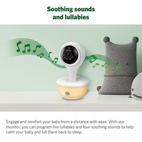 LeapFrog 1080p WiFi Remote Access Video Baby Monitor with 5” High Definition 720p Display, Night Light, Color Night Vision - white SHOP ONLINE