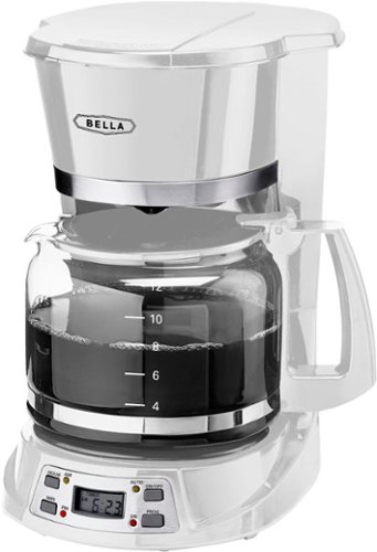 Bella - 12-Cup Programmable Coffee Maker - White