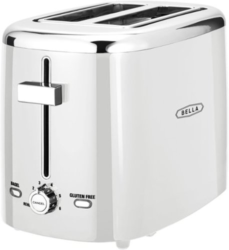 Bella - 2-Slice Extra-Wide Slot Toaster - White