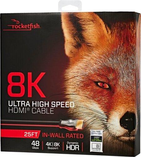 Rocketfish™ 25' 8K Ultra High Speed HDMI 2.1 Certified Cable - Black SHOP ONLINE