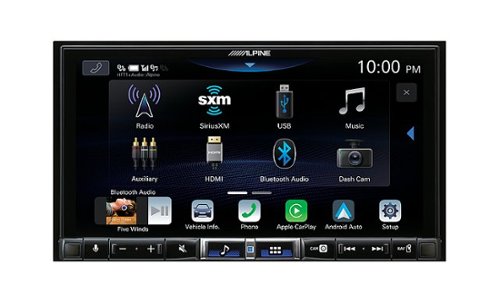 Image of Alpine - 7" Android Auto and Apple CarPlay Bluetooth Digital Media Receiver - Black
