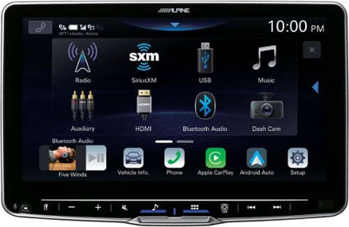 Image of Alpine - 9" Android Auto and Apple CarPlay Bluetooth Digital Media Receiver - Black