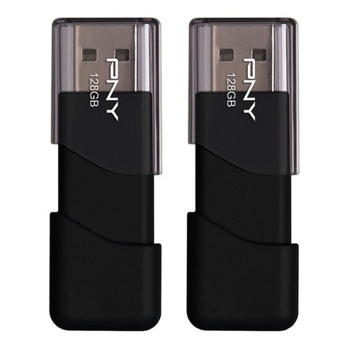PNY - Attaché 3 128GB USB 2.0 Flash Drive, 2-Pack - Black