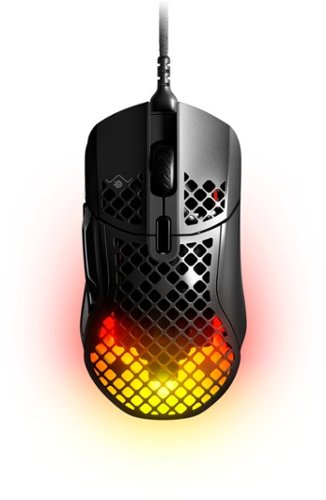 SteelSeries - Aerox 5 Ultra Lightweight Honeycomb Water Resistant Wired RGB Optical Gaming Mouse With 9 Programmable Buttons - Black