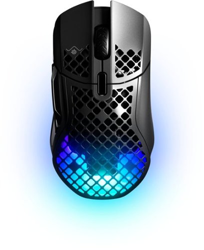  SteelSeries - Aerox 5 Ultra Lightweight Honeycomb Water Resistant Wireless RGB Optical Gaming Mouse With 9 Programmable Buttons - Black