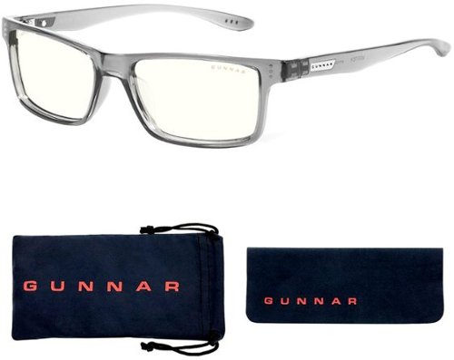 Gunnar Eyewear - Vertex Blue Light Blue Light Reduction Glasses Gray Crystal Frame with ClearTint +2.0 Magnification - Gray Crystal