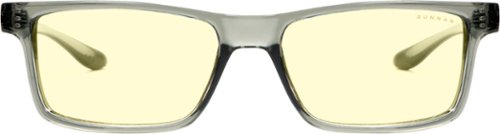 Gunnar Eyewear - Vertex Blue Light Blue Light Reduction Glasses Gray Crystal Frame with AmberTint +1.0 Magnification - Gray Crystal