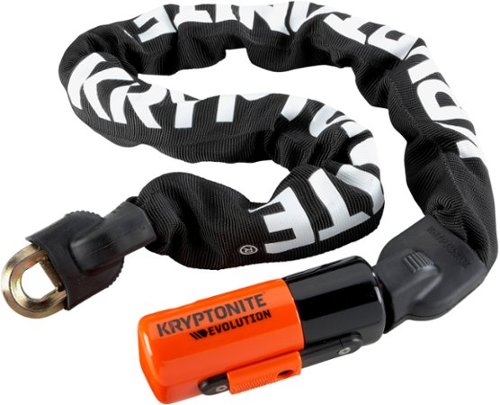 Kryptonite - Evolution 1090 Integrated Chain 35.5" (10mm x 90cm) - Black and Orange