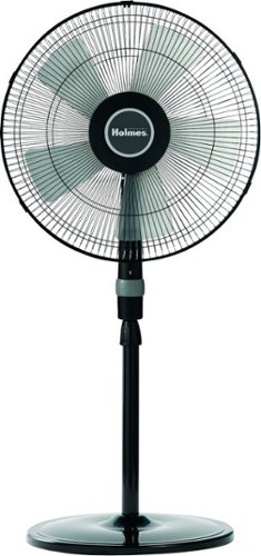 Holmes - 16 in. Oscillating Stand Fan - Black