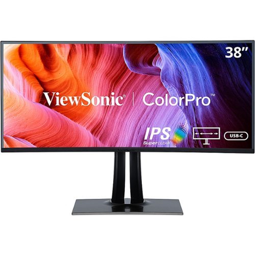 ViewSonic - ColorPro VP3881A 38" LED WQHD Curved Monitor with HDR10 (USB C/HDMI/DisplayPort) - Black