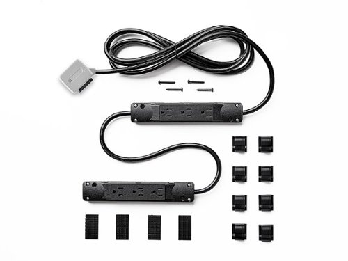 charg - 2in1 6-outlet Surge Protector Strip - Black