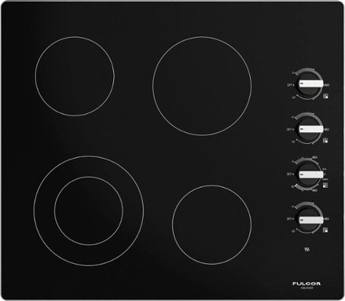 Fulgor Milano - Cooktop, Radiant x4, Blk, 24in, Manual