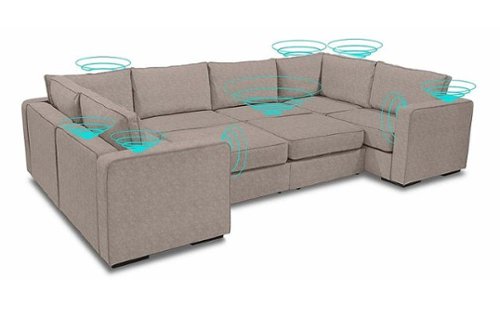 Lovesac - 8 Seats + 10 Sides Lovesoft StealthTech 6 Speaker - Venetian Taupe