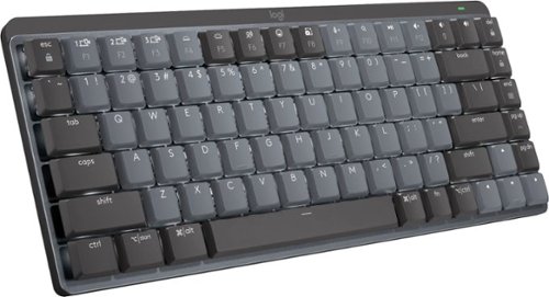 Logitech - MX Mechanical Mini Compact Wireless Mechanical Clicky Switch Keyboard for Windows/macOS with Backlit Keys - Graphite