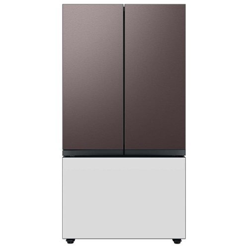 Samsung - Bespoke 3-Door French Door Refrigerator Panel - Top Panel - Tuscan Steel