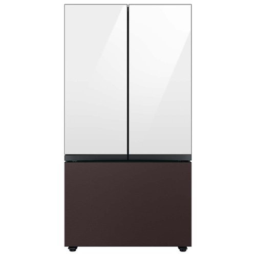 Samsung - Bespoke 3-Door French Door Refrigerator Panel - Bottom Panel - Tuscan Steel