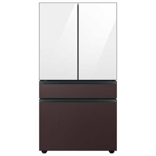 Samsung - Bespoke 4-Door French Door Refrigerator Panel - Middle Panel - Tuscan Steel