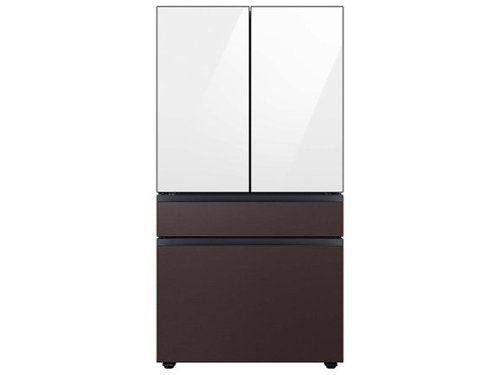 Samsung - Bespoke 4-Door French Door Refrigerator Panel - Bottom Panel - Tuscan Steel