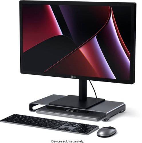Satechi USB-C Monitor Stand Hub XL w/1 USB-C, 3 USB 3.0, SD/ MicroSD ports, and 3.5mm audio for iMac, MacBook, Windows laptops SHOP ONLINE