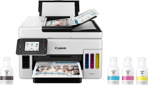  Canon - MAXIFY MegaTank GX6021 Wireless All-In-One Inkjet Printer - White