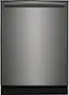 Front. Frigidaire - Gallery 24" Built-In Dishwasher, 52dba - Black Stainless Steel.