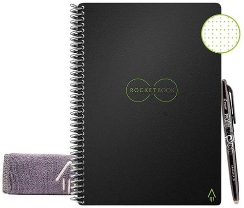 Image of Rocketbook - Core Smart Reusable Notebook Dot-Grid 6" x 8.8" - Infinity Black
