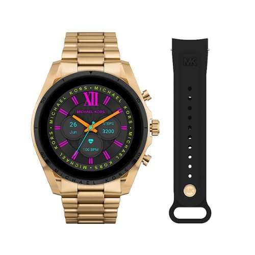 Michael Kors Gen 5E MKGO White Silicone Smartwatch 43mm - Gold, Black