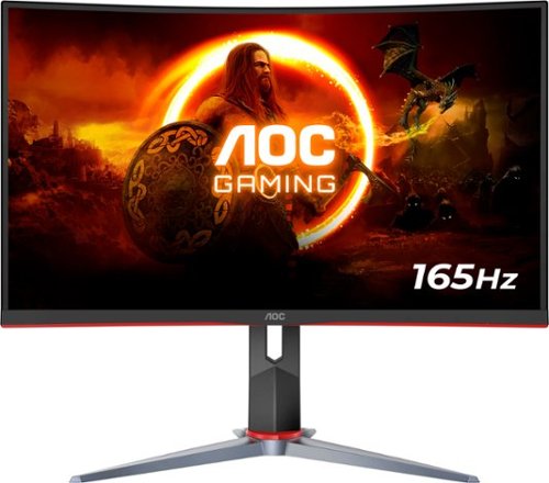 AOC - G2 Series C32G2 32" LCD Curved FHD FreeSync Gaming Monitor - Black/Red
