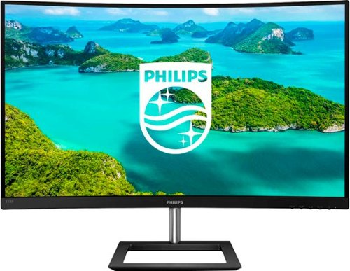Philips - E-Line 328E1CA 31.5" LCD Curved 4K UHD Monitor - Black
