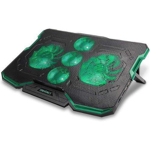 ENHANCE - Cryopgen 2 Gaming Adjustable Laptop Cooling Stand -Adjustable Height - Green