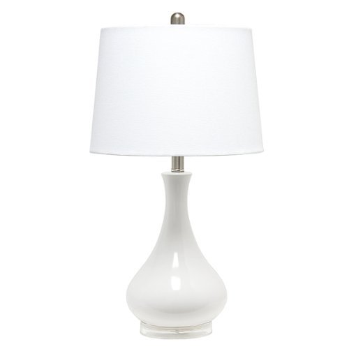 

Lalia Home - Droplet Table Lamp with Fabric Shade - White