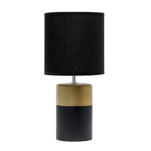 Simple Designs Two Toned Basics Table Lamp - Black/gold