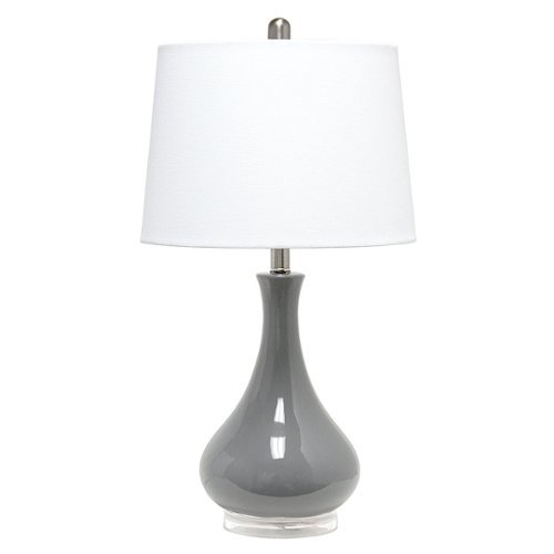 

Lalia Home - Droplet Table Lamp with Fabric Shade - Gray