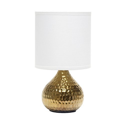 Simple Designs Hammered Gold Drip Mini Table Lamp - Gold