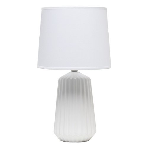 

Simple Designs - Off White Pleated Base Table Lamp - Off white