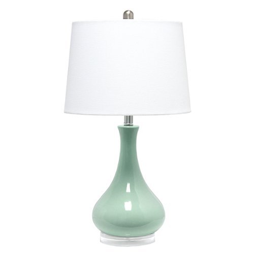 

Lalia Home - Droplet Table Lamp with Fabric Shade - Aqua