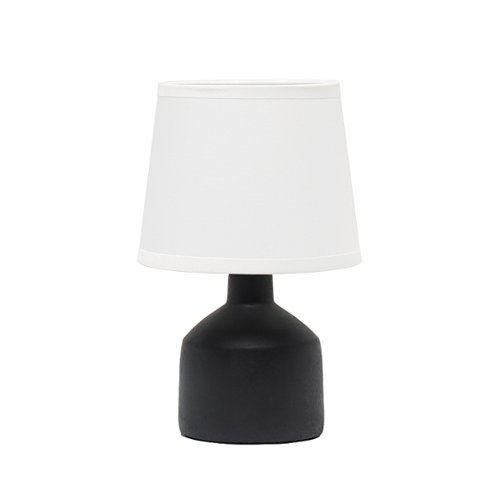 Simple Designs Mini Bocksbeutal Ceramic Table Lamp - Black