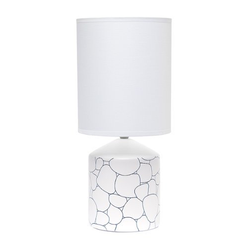 

Simple Designs - Fresh Prints Table Lamp - White/Blue Stone Print