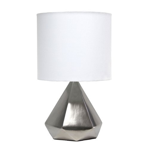 Simple Designs - Solid Pyramid Table Lamp - Silver