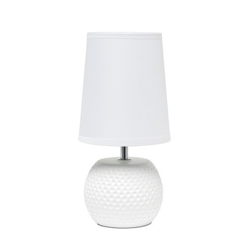 Simple Designs - Studded Texture Ceramic Table Lamp - White