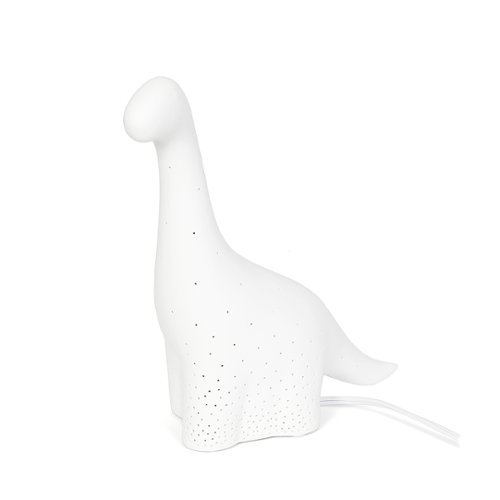 Simple Designs - Porcelain Dinosaur Table Lamp - White