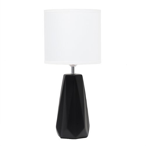 

Simple Designs - Ceramic Prism Table Lamp - Black