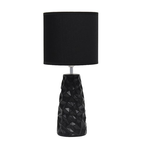 

Simple Designs - Sculpted Ceramic Table Lamp - Black